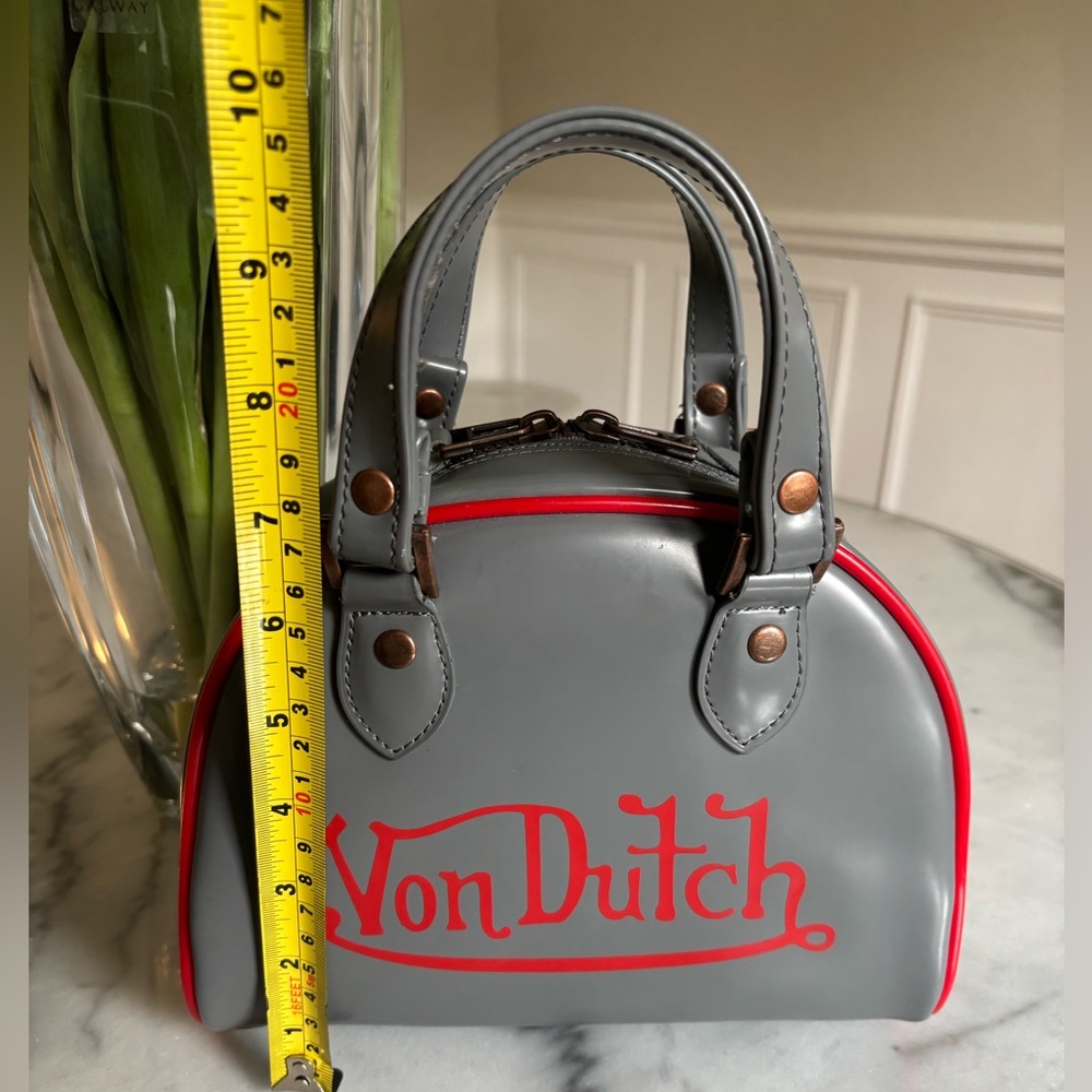 Rare Von Dutch Gray Y2K Mini Bowling Bag 🎳 - Picture 8 of 10